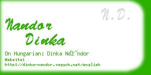 nandor dinka business card